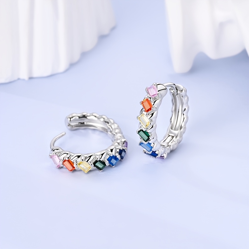 Women's 925 Sterling Silver Elegant Earrings, Perfect for Gifting